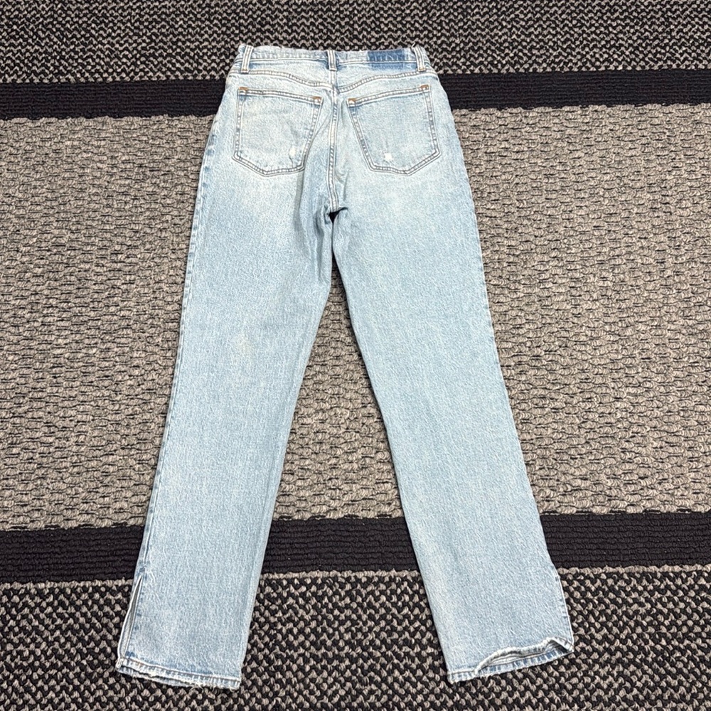 Abercrombie The 90’s Straight Ultra High Rise Curve Love Sz 29 Distressed Casual - Picture 2 of 7